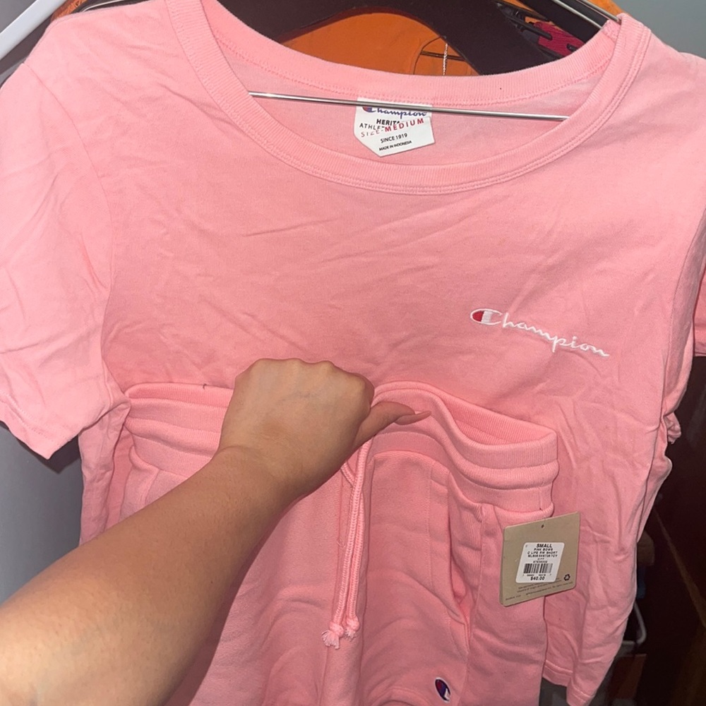 Champion pink shirt and top set